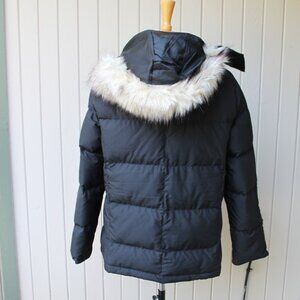 L.L. BEAN Women's  Bean's DOWN HOODED JACKET Downtek BLACK M MP Petite